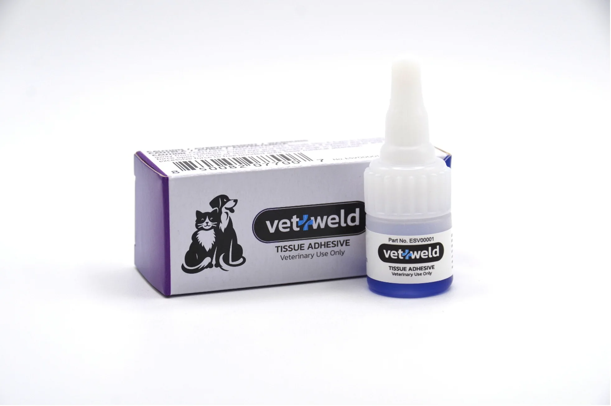 Emballage et bouteille Vet+Weld Tissue Adhesive