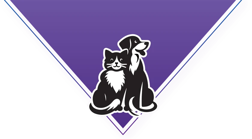 Symbole Vet+Weld avec un chien et un chat